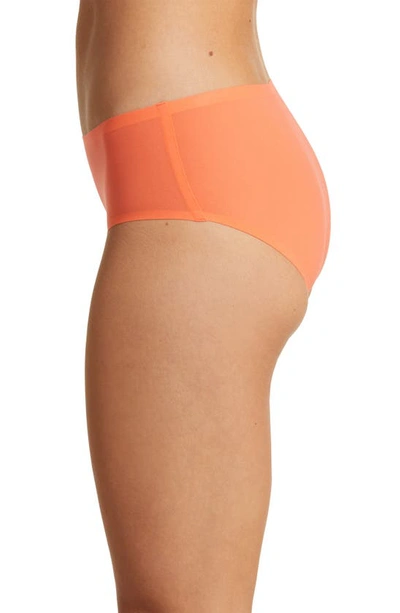 Shop Chantelle Lingerie Soft Stretch Seamless Hipster Panties In Tangerine-yw