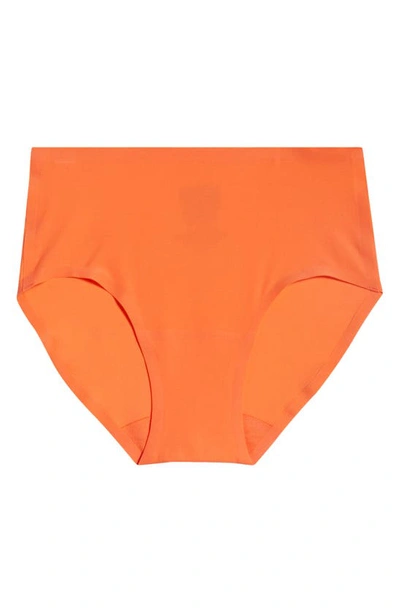Shop Chantelle Lingerie Soft Stretch Seamless Hipster Panties In Tangerine-yw