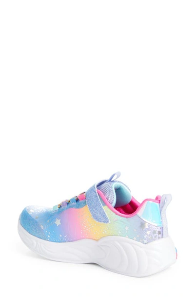 Shop Skechers S-lights Unicorn Dreams Glitter Sneaker In Blue/ Multi
