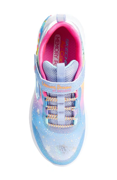 Shop Skechers S-lights Unicorn Dreams Glitter Sneaker In Blue/ Multi