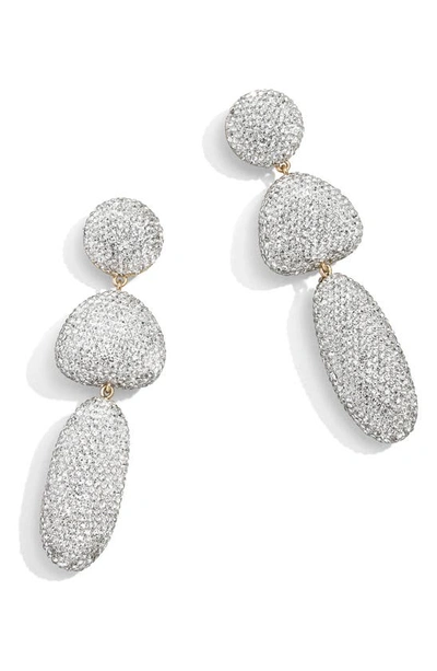 Shop Baublebar Raquel Crystal Embellished Drop Earrings In Silver