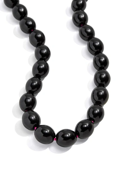 Shop Baublebar Rochelle Beaded Necklace In Black