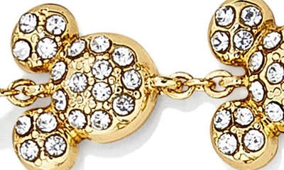 Shop Baublebar X Disney Domed Mickey Drop Earrings In Gold Crystal