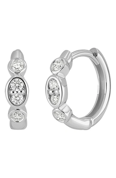 Shop Bony Levy Monaco Diamond Huggie Hoop Earrings In 18k White Gold