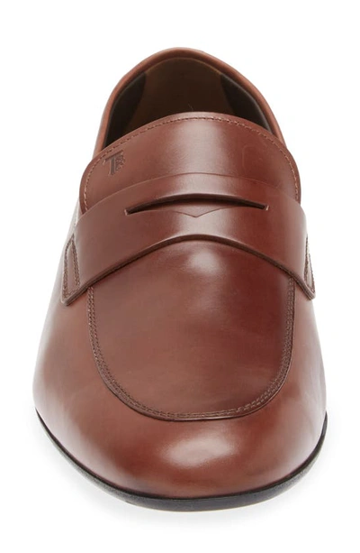 Shop Tod's Apron Toe Loafer In Teak