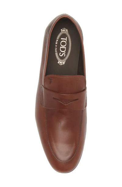 Shop Tod's Apron Toe Loafer In Teak