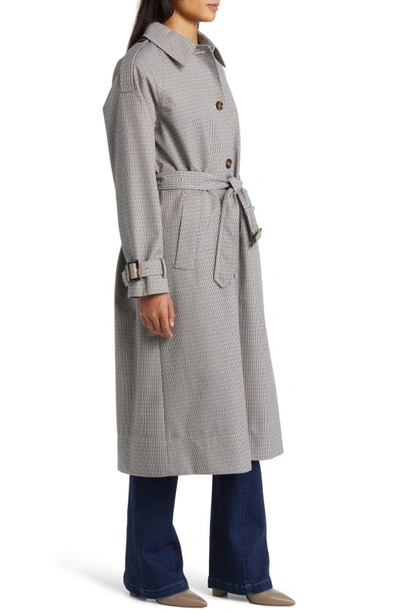 Shop Barbour Marie Check Water Resistant Belted Trench Coat In Grey Mini Check