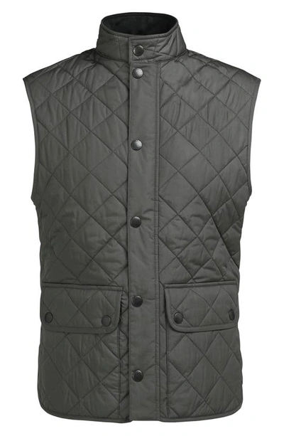Shop Barbour Lowerdale Slim Fit Quilted Vest In Charcoal