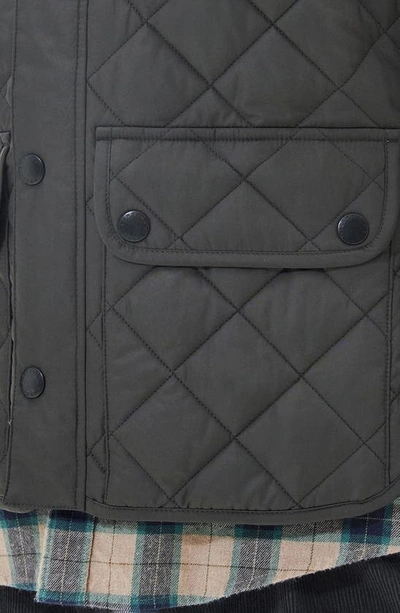 Shop Barbour Lowerdale Slim Fit Quilted Vest In Charcoal