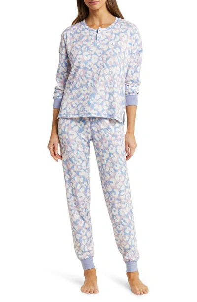Shop Pj Salvage Leo My Happy Relaxed Fit Rib Pajamas In Ivory