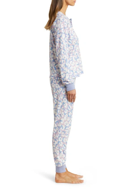 Shop Pj Salvage Leo My Happy Relaxed Fit Rib Pajamas In Ivory