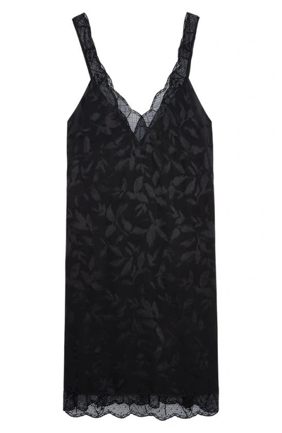 Shop Zadig & Voltaire Renelle Ikat Jacquard Silk Mini Slipdress In Noir