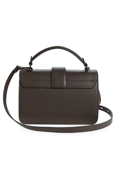 Shop Brunello Cucinelli Medium Monili Trim Leather Top Handle Bag In C8279 Dark Blue