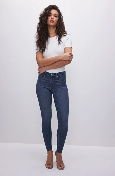 Shop Good American Good Legs Skinny Jeans In Blue 004