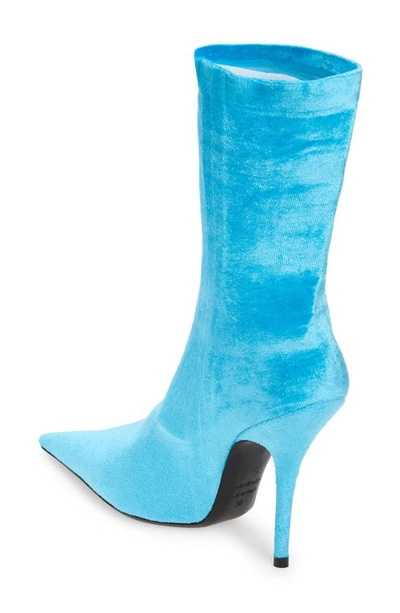 Shop Balenciaga Knife Sock Bootie In Blue