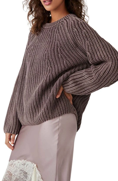 Shop Free People Take Me Home Cotton Sweater In French Roast