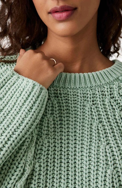 Shop Free People Take Me Home Cotton Sweater In Matcha