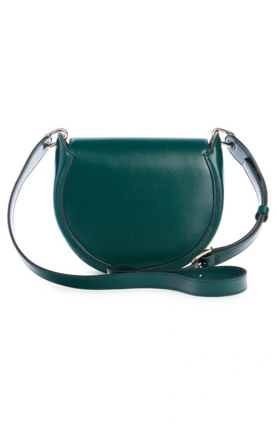 Shop Chloé Small Arlene Leather Crossbody Saddle Bag In Marble Green 3h1