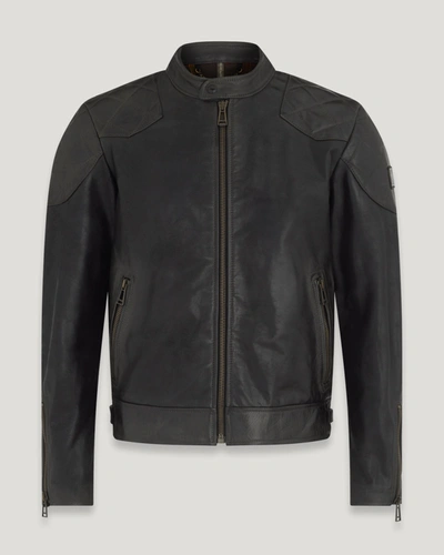 Shop Belstaff Legacy Outlaw Jacket In Antique Black