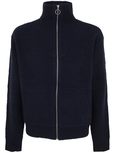 Shop Axel Arigato Taro Zipper Sweater Clothing In Blue