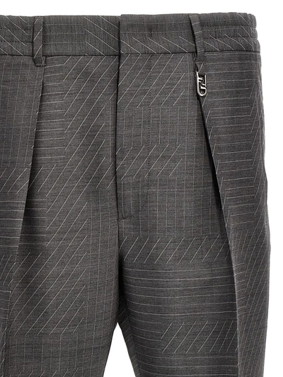 Shop Fendi ' Shadow' Pants In Gray