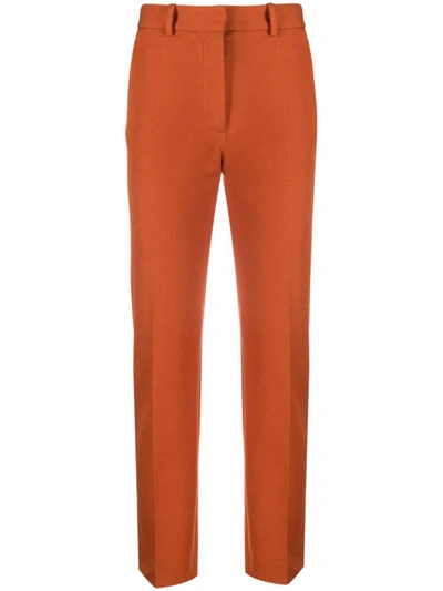 Joseph Coleman Cropped High-rise Gabardine Pants In Yellow &amp; Orange