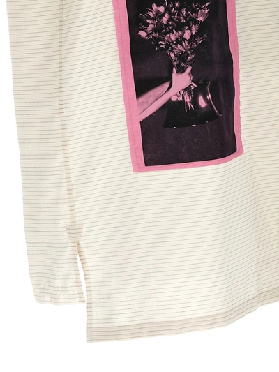 Shop Lanvin 'artwork Asymetric' Shirt In White