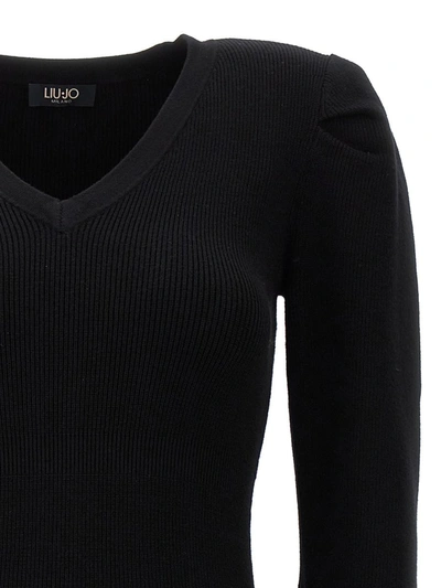 Shop Liu •jo Liu Jo Knitted Dress In Black