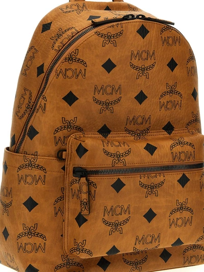 Shop Mcm 'stark Medium' Backpack In Brown