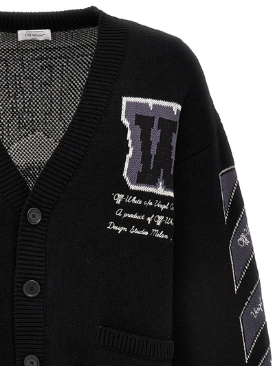 Shop Off-white 'moon Varsity' Cardigan In Black