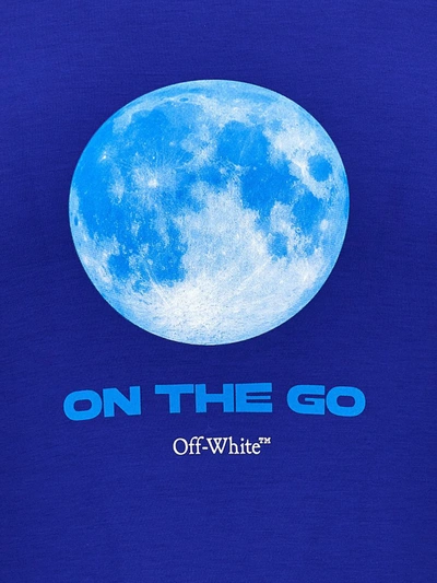 Shop Off-white 'on The Go Moon' Turtleneck Sweater In Blue