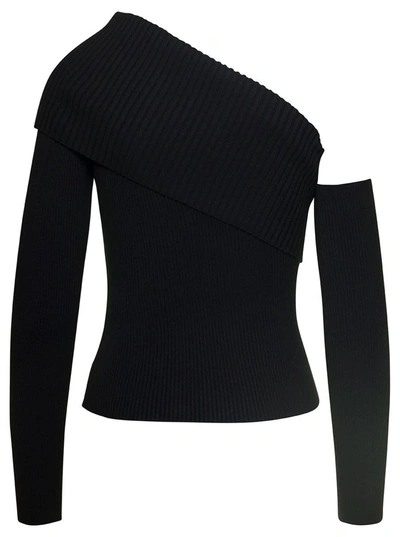 Shop Federica Tosi Ribbed Top In Black