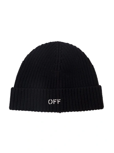 Shop Off-white Wo Off Stamp Classic Beanie Black White