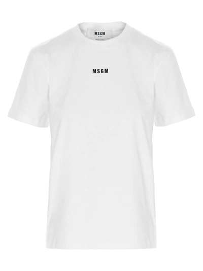 Shop Msgm Logo T-shirt White