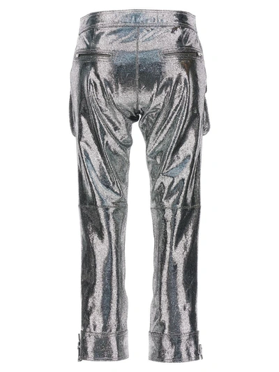 Isabel Marant Trousers Featuring Adjustable Straps And Metallic Finish In Silver