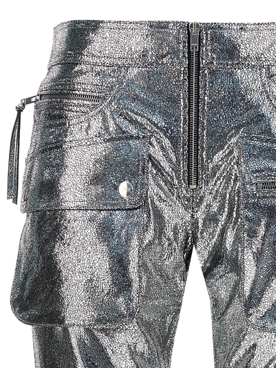 Isabel Marant Trousers Featuring Adjustable Straps And Metallic Finish In Silver