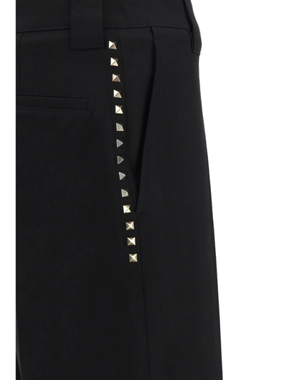 Shop Valentino Pap Stretch Cotton Trouser With Iconic Lateral Bands