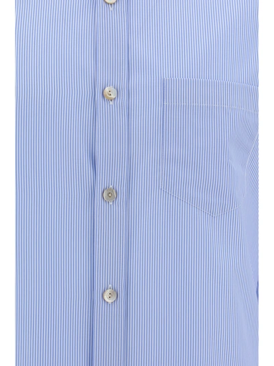 Shop Gucci Cotton Shirt With Striped Motif