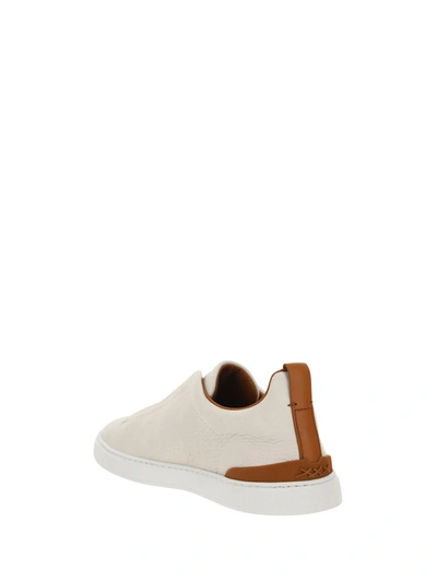 Shop Zegna Leather Sneakers