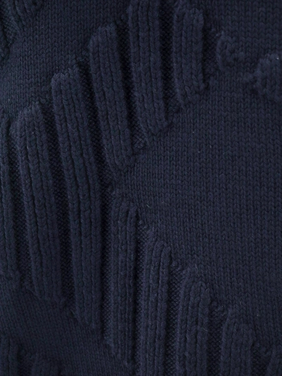 Shop Fendi Man Sweater Man Blue Knitwear