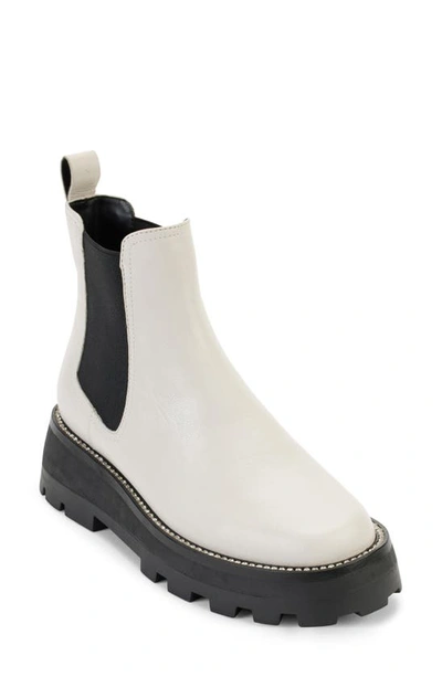 Shop Karl Lagerfeld Mayde Chelsea Boot In Soft White/ Black