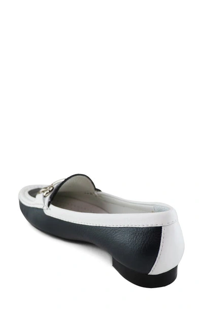 Marc Joseph New York Grand Street Loafer In Black White Pearlized Grainy
