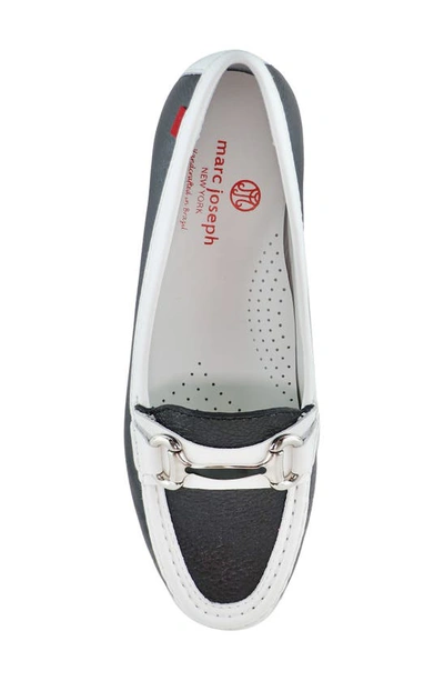 Marc Joseph New York Grand Street Loafer In Black White Pearlized Grainy