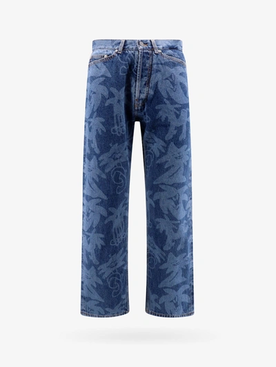Shop Palm Angels Man Jeans Man Blue Jeans