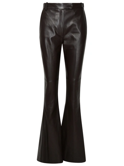 Shop Attico The  Woman The  Piaf Pants In Brown Leather