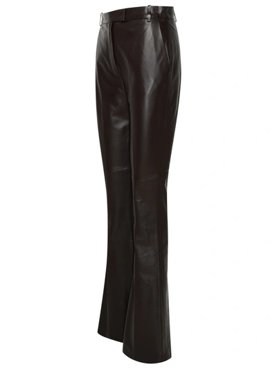 Shop Attico The  Piaf Pants In Brown Leather Woman