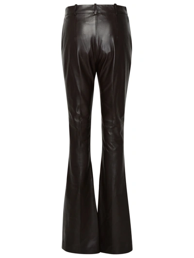 Shop Attico The  Piaf Pants In Brown Leather Woman