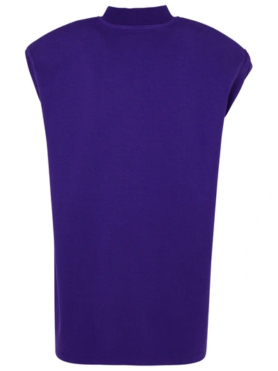 Shop Attico The  Woman The  Purple Cotton Sweater