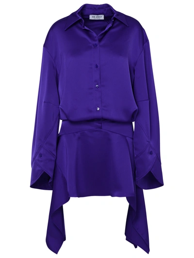 Shop Attico The  Woman The  Purple Polyester Dress