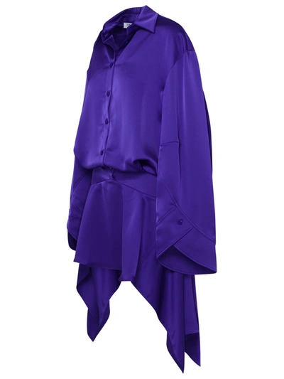 Shop Attico The  Woman The  Purple Polyester Dress